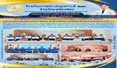 พิธีลงนาม MOU ระหว่างสถาบันพระบรมราชชก และโรงเรียนภาครัฐทุกสังกัดในเขตสุขภาพที่ 1